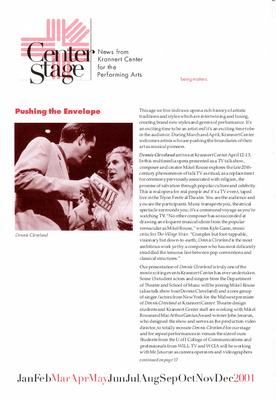 "Center Stage" newsletter for Krannert Center for the Performing Arts (Urbana, IL) - March 30-31, 2001