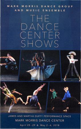 Program for Dance Center Shows - April 25-May 6, 2018