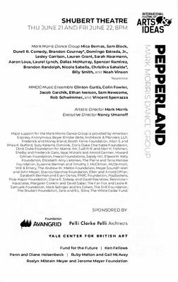 Program for "Pepperland," International Festival of Arts & Ideas - June 21-22, 2018