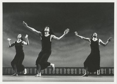Tina Fehlandt, Mark Morris, and William Wagner in the film production of "Dido and Aeneas," 1995