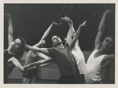 Erin Matthiessen and Monnaie Dance Group/Mark Morris rehearsing "The Hard Nut" at Rue Bara Studios, 1990