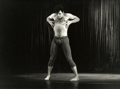 Mark Morris in "Jealousy" on the set of "Great Performances," 1986