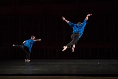 Aaron Loux and Noah Vinson in "Numerator," 2017