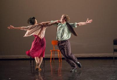 Maile Okamura and Dallas McMurray in "The Office," 2013