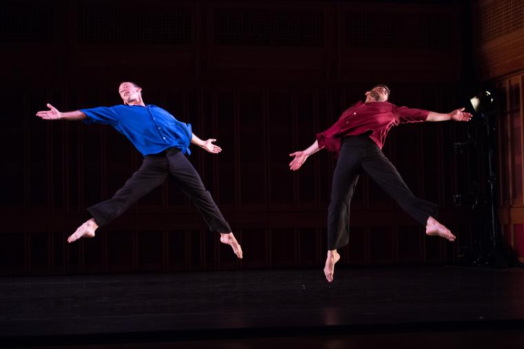 Aaron Loux and Sam Black in "Numerator," 2017