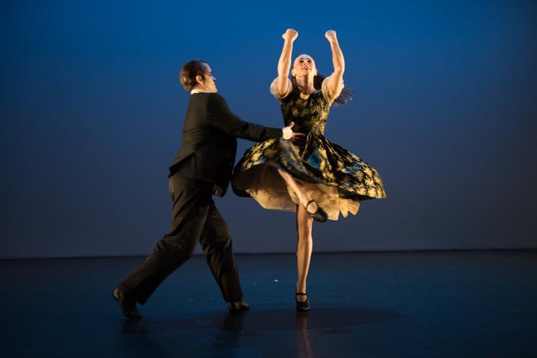 Dallas McMurray and Sarah Haarmann in "One Charming Night," 2018