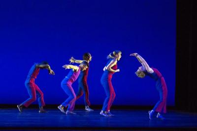 Brandon Randolph, Domingo Estrada, Jr., Billy Smith, Lesley Garrison, and Lauren Grant in "Sport," 2019