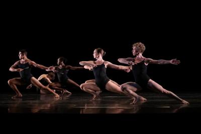 Domingo Estrada, Jr., Minga Prather, Karlie Budge, and Lauren Grant in "Prelude and Prelude," 2019