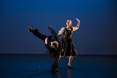 Dallas McMurray and Sarah Haarmann in "One Charming Night," 2018