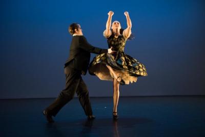 Dallas McMurray and Sarah Haarmann in "One Charming Night," 2018