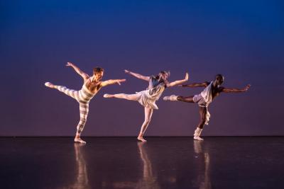 Aaron Loux, Lesley Garrison, and Brandon Randolph in "Little Britten," 2018