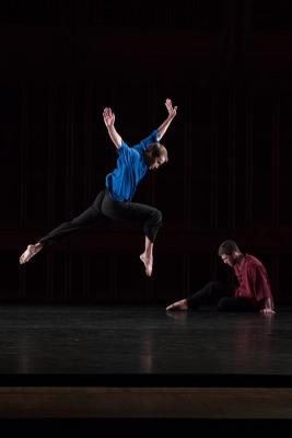 Noah Vinson and Sam Black in "Numerator," 2017