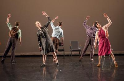 Dallas McMurray, Jenn Weddel, Spencer Ramirez, Billy Smith, and Maile Okamura in "The Office," 2013