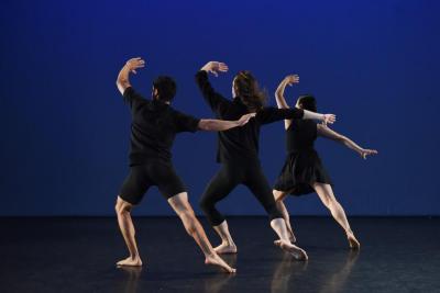 Domingo Estrada, Jr., Billy Smith, and Mica Bernas in "Pas de Poisson," 2018