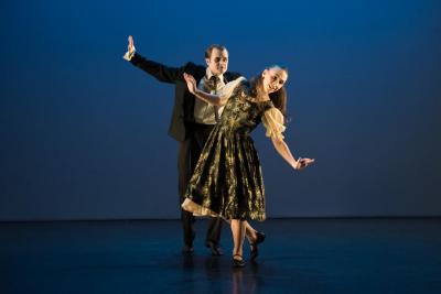 Dallas McMurray and Sarah Haarmann in "One Charming Night," 2018