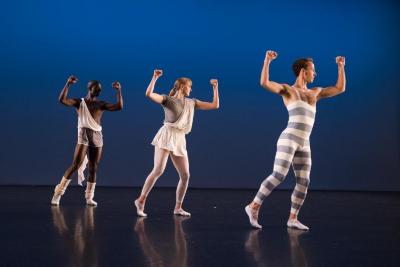 Brandon Randolph, Lesley Garrison, and Aaron Loux in "Little Britten," 2018