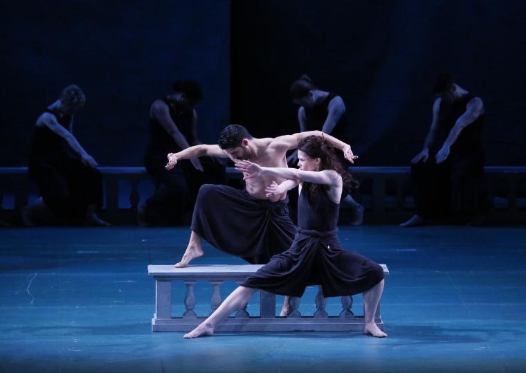 Domingo Estrada, Jr. and Laurel Lynch (as Aeneas and Dido) in "Dido and Aeneas," 2016