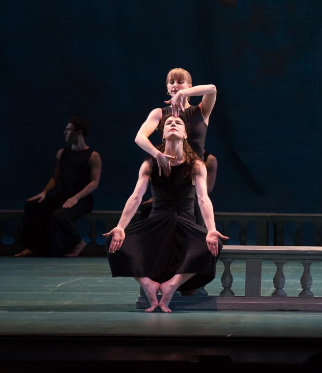 Laurel Lynch and Lesley Garrison in "Dido and Aeneas," 2017