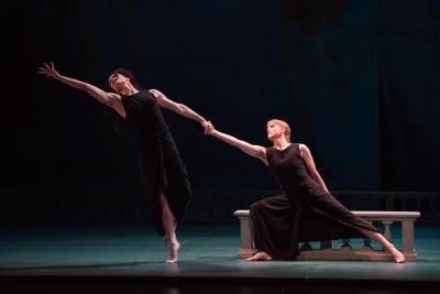 Laurel Lynch and Lesley Garrison in "Dido and Aeneas," 2017