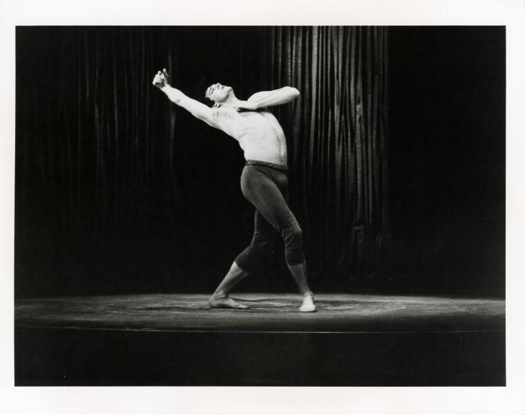 Mark Morris in "Jealousy" on the set of "Great Performances," 1986