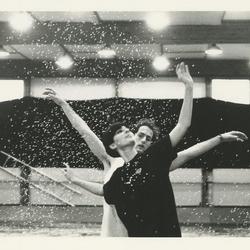 Mireille Radwan Dana and William Wagner rehearsing "The Hard Nut" at Rue Bara Studios in Brussels, 1990