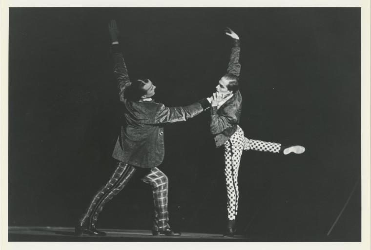 Rob Besserer and William Wagner in the premiere performance run of the "The Hard Nut," 1991