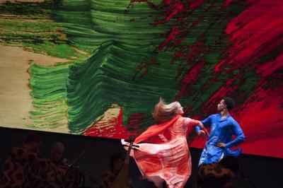 Lesley Garrison and Durell R. Comedy in "Layla and Majnun," 2016