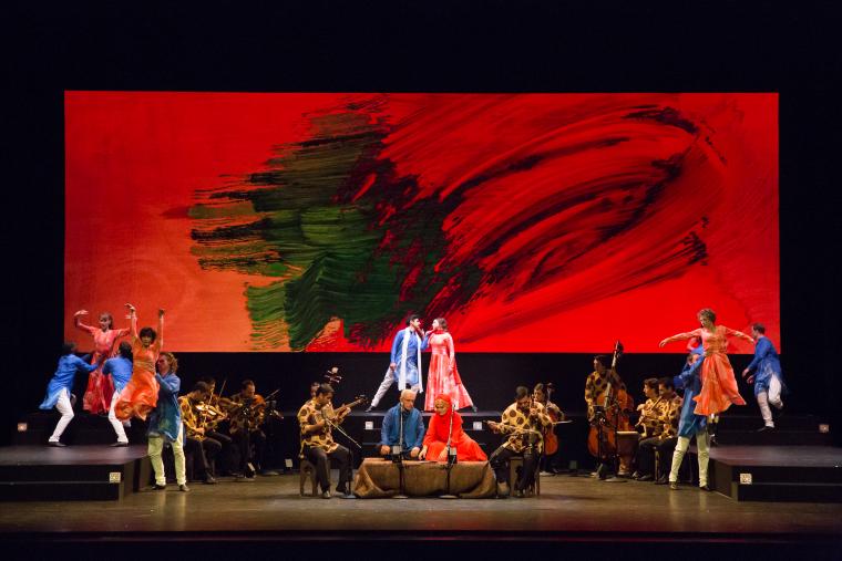 The Dance Group, mugham vocalists Alim Qasimov and Fargana Qasimova, and members of The Silk Road Ensemble in "Layla and Majnun," 2017