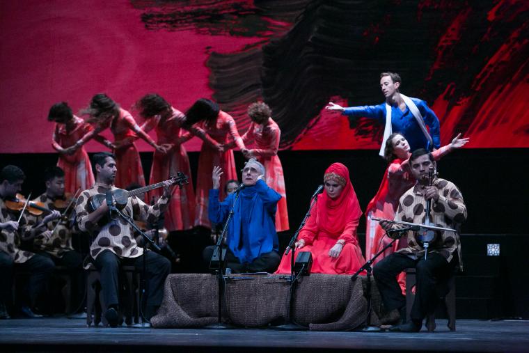 Zaki Valiyev, Alim Qasimov, Fargana Qasimova, Rauf Islamov, and the Dance Group in "Layla and Majnun," 2017