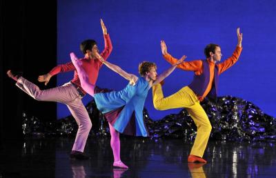 Sam Black, Lauren Grant, and Noah Vinson in the premiere performance run of "Pepperland," 2017
