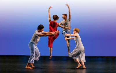 Domingo Estrada, Jr., Laurel Lynch, Noah Vinson, and Lauren Grant in "Arrows. Eros.," 2019