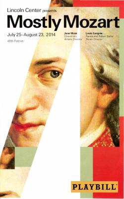 Program for "Acis and Galatea," Lincoln Center Mostly Mozart Festival - August 7-9, 2014