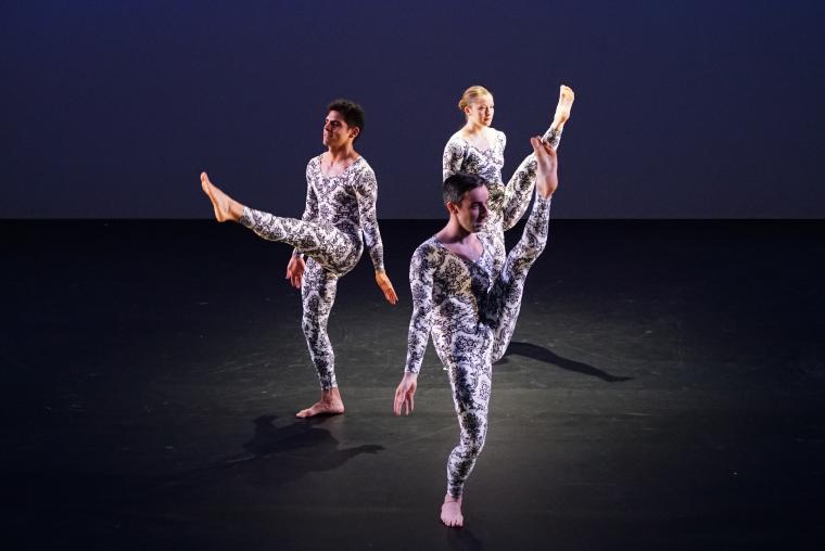 Domingo Estrada, Jr., Brian Lawson, and Rita Donahue in "A Forest," 2016