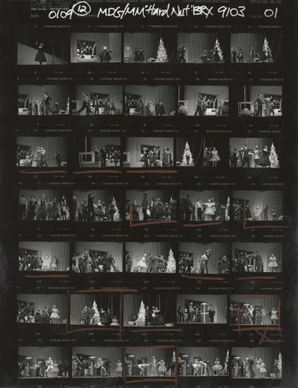 Contact sheet for "The Hard Nut," Théâtre Royal de la Monnaie - January 12-27, 1991