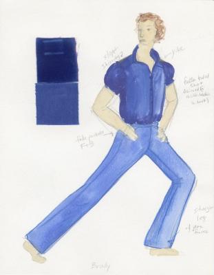 Costume sketch for "Rock of Ages," 2004
