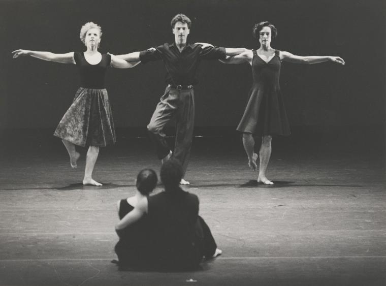 Megan Williams, Jon Mensinger, and Ruth Davidson in "New Love Song Waltzes," 1989