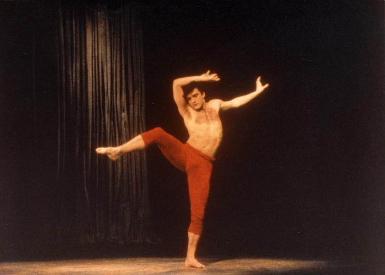 Mark Morris in "Jealousy" on the set of "Great Performances," 1986