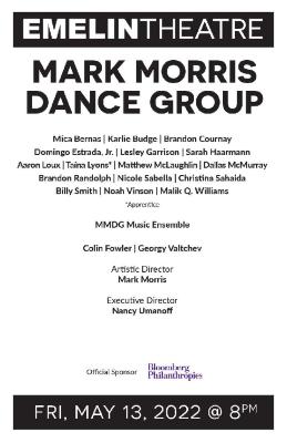 Program for Emelin Theatre - May 13, 2022