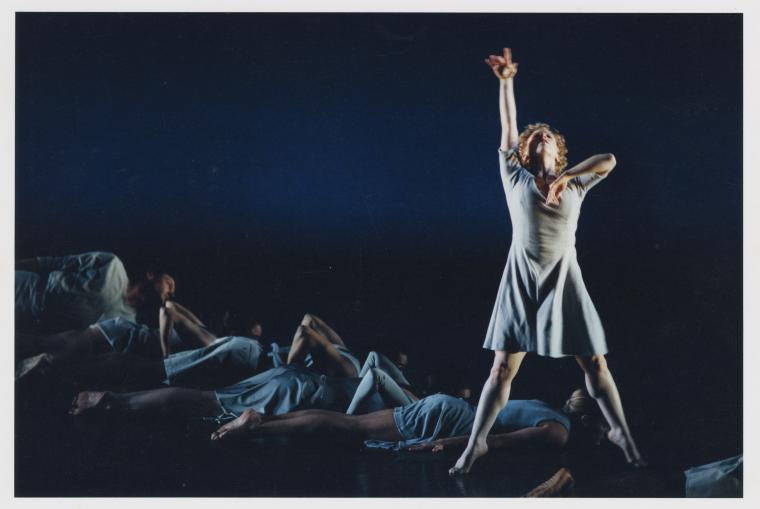 Lauren Grant and the company in "Gloria," 2001