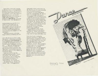 Michael's Thing - December 1981