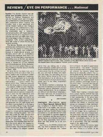 Dance Magazine - April 1988