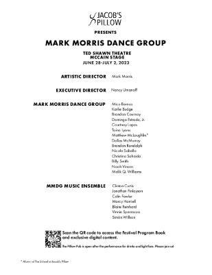 Program for "The Look of Love" at Jacob's Pillow Dance Festival - June 28-July 2, 2023