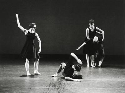 Tina Fehlandt, Keith Sabado, Mireille Radwan Dana, and Jean-Guillaume Weis in the premiere performance run of "Love Song Waltzes," 1989