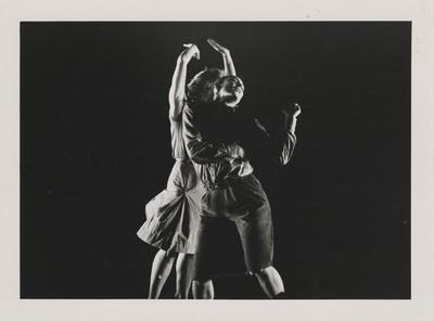 Holly Williams (front) with Clarice Marshall in "Going Away Party," 1990