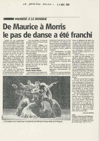 La Derniere Heure - November 1988