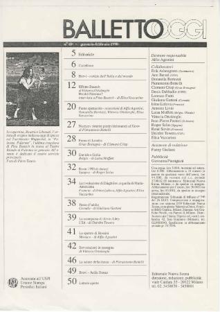 Balletto Oggi - January 1990