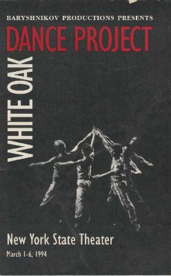 Program for White Oak Dance Project - March 2-6, 1994