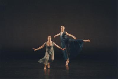 June Omura and Mireille Radwan Dana in "Medium," 1998