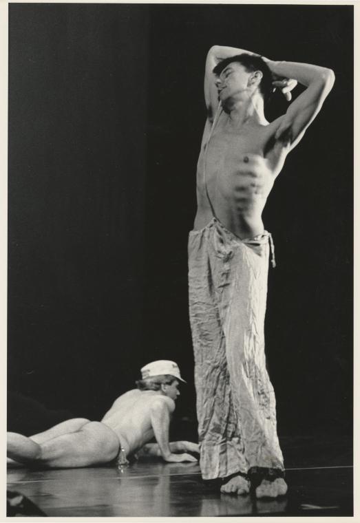 Donald Mouton and Keith Sabado in "Striptease" from "Mythologies," 1987