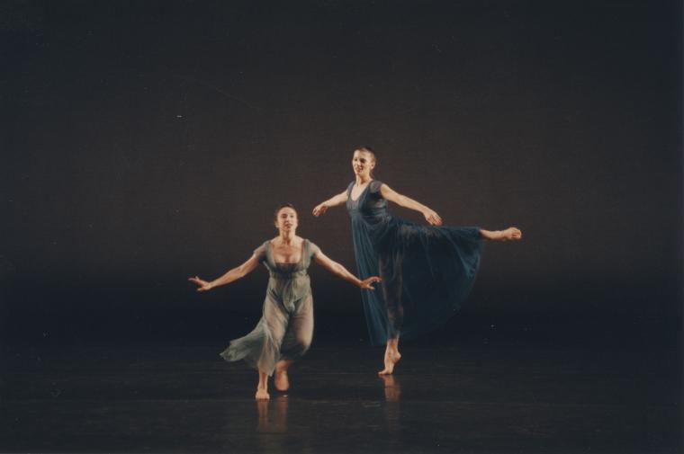 June Omura and Mireille Radwan Dana in "Medium," 1998